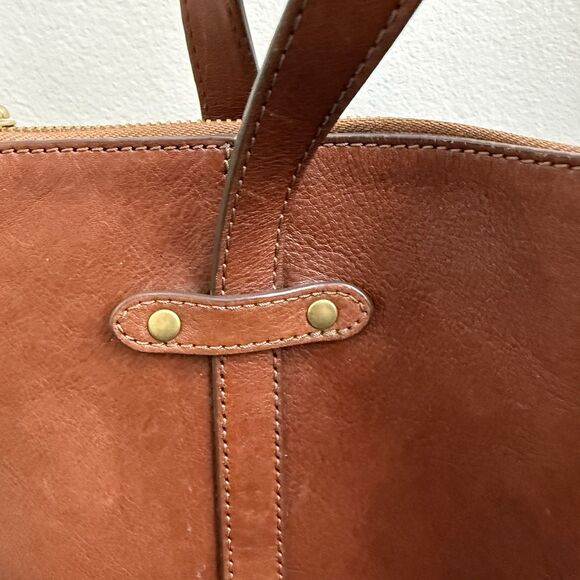 Fossil Felicity Satchel brown leather crossbody - Picture 4 of 8